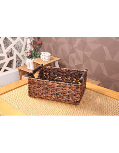 Cesta de Almacenamiento HODAKJUE Rectangular Grande Tejida a Mano 2