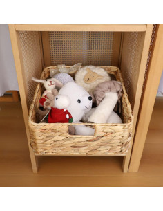 Cesta de Almacenamiento YAHUAN de Jacinto de Agua 39x30x12 cm 2