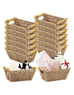 Cestas de Mimbre Marsui 12 Pcs 22.86x15.24x10.16 cm