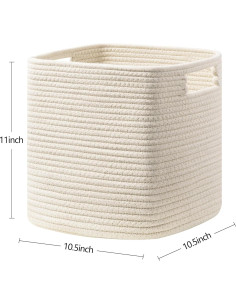 UBBCARE Juego de 4 Canastas de Almacenamiento Beige 27.94 cm 2