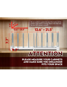 Organizador de Utensilios de Cocina Ajustable EVERIE GS02SS 2