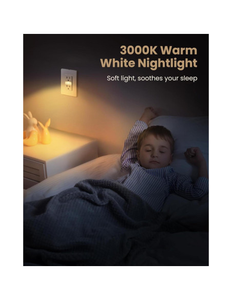 Enchufe SURAIELEC 15A con Luz Nocturna LED 3000K - Paquete de 5