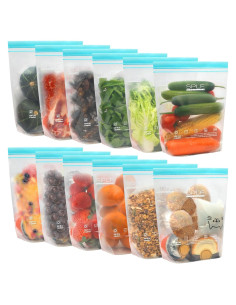 Bolsas Reutilizables SPLF 1 Galón 12 Piezas A Prueba de Fugas