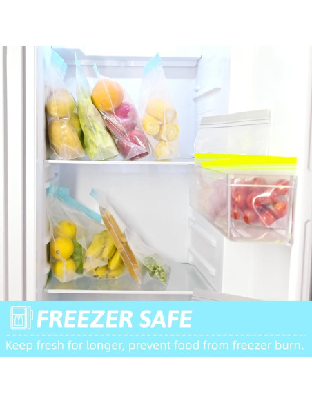 Bolsas de Congelador Reutilizables Rluahxnby 20 Paquetes 1 Galón
