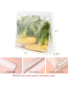 Bolsas de Almacenamiento Reutilizables SPLF 4 Galones Silicona 2