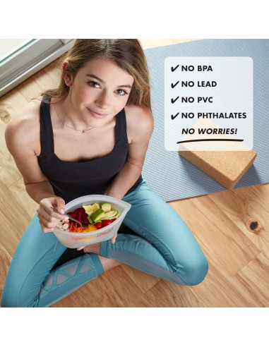 Bolsas de Almacenamiento Reutilizables Zip Top 8 Piezas Verde