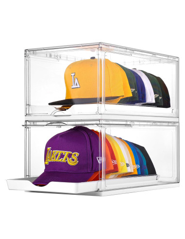 Organizador de Sombreros Vtopmart 2 Pack con Bandeja Deslizante