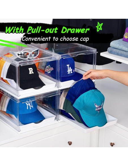 Organizador de Sombreros Vtopmart 2 Pack con Bandeja Deslizante