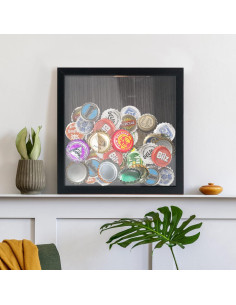 Marco de Sombra GraduationMall 22.86x22.86cm Negro con Vidrio HD 2