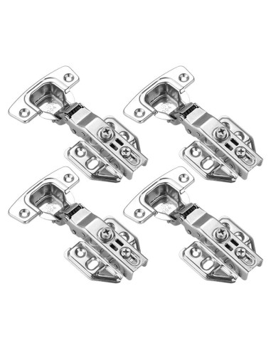 Bisagras de Gabinete JQK 100 Cierre Suave Acero Inoxidable 4 Unidades