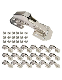 Paquete de 18 bisagras ocultas REDYA con cierre suave niqueladas