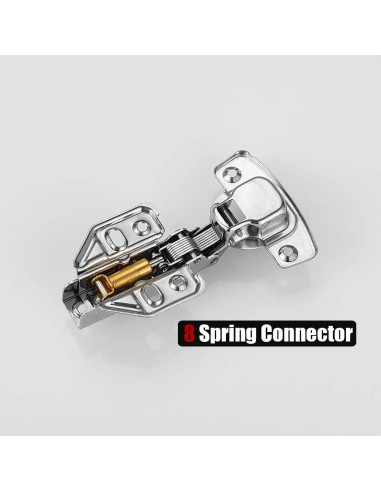 Bisagras de Gabinete JQK 100 Cierre Suave Acero Inoxidable 4 Unidades