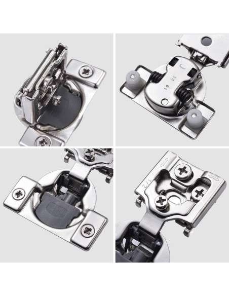 Paquete de 20 bisagras de cierre suave Luokim 35mm acero inoxidable