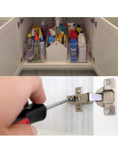 4 Bisagras de Cierre Suave Kimdot 35mm para Gabinetes