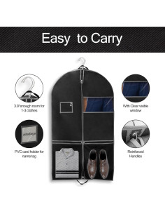 Paquete de 3 bolsas de ropa Alladaga 66x109 cm para viaje 2