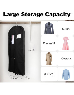 Bolsa de Ropa Elite Dance Gear 132 cm Negra 2 Paquetes 2