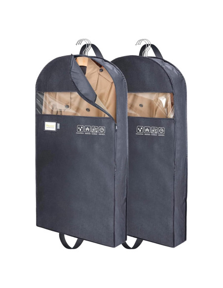 Bolsa de Ropa BALEINE 42" Doble Cierre 2 Piezas Negra