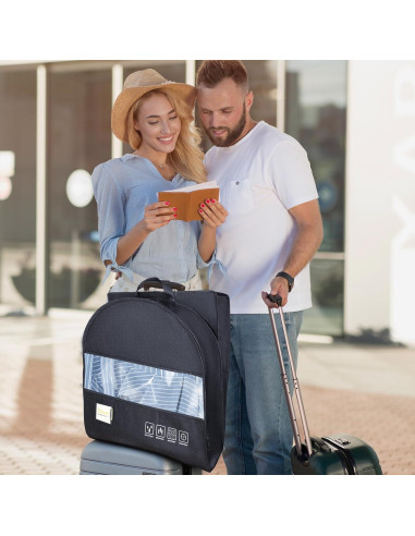 Bolsa de Ropa BALEINE 42" Doble Cierre 2 Piezas Negra