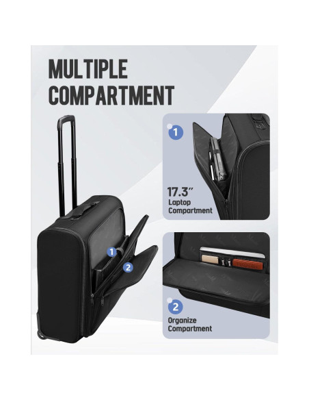 Bolsa de Ropa Rodante MATEIN con Compartimento para Laptop 17.3"