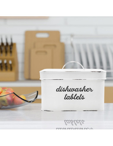 Soporte para Cápsulas de Lavavajillas AuldHome Blanco 3 Cuartos