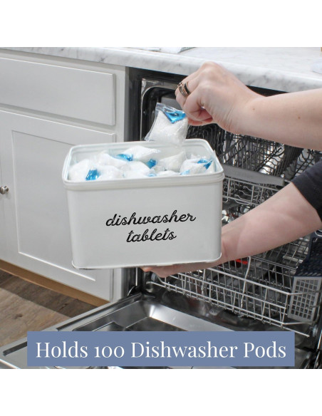 Soporte para Cápsulas de Lavavajillas AuldHome Blanco 3 Cuartos