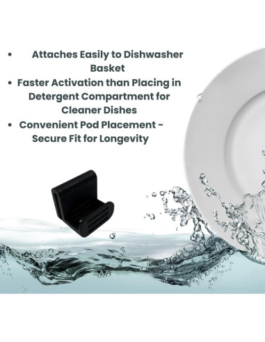 Soporte para cápsulas de lavavajillas Chatelet - Paquete de 3, Negro