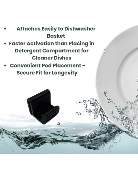 Soporte para cápsulas de lavavajillas Chatelet - Paquete de 3, Negro