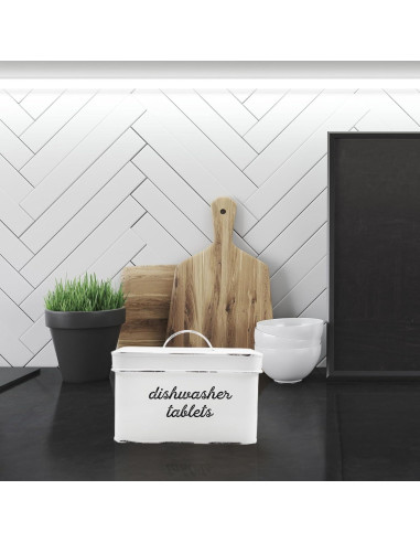 Soporte para Cápsulas de Lavavajillas AuldHome Blanco 3 Cuartos