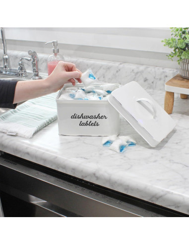Soporte para Cápsulas de Lavavajillas AuldHome Blanco 3 Cuartos