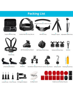 Kit de Accesorios para Cámara de Acción AKASO 60 en 1 2
