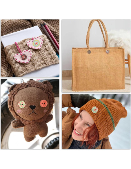 100 Botones de Madera Vintage 1.5cm para Manualidades LIQWEI