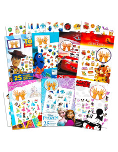 Tatuajes Temporales Disney - 7 Paquetes con 175 Tatuajes