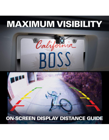 Cámara de Respaldo BOSS LPCB40 para Placa de Licencia 170