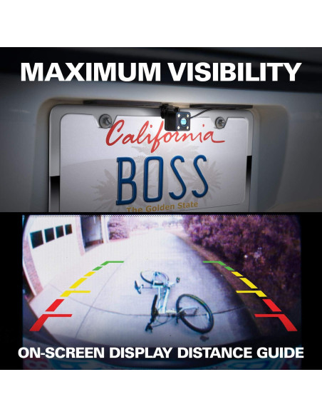 Cámara de Respaldo BOSS LPCB40 para Placa de Licencia 170