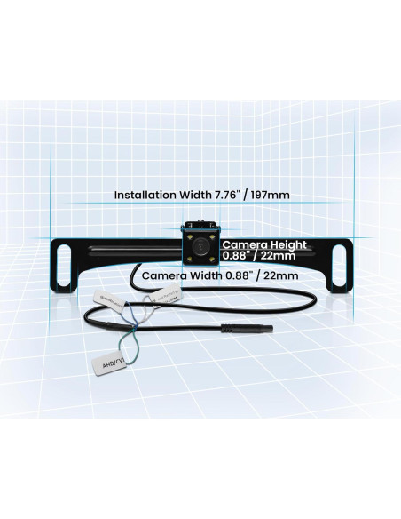 Cámara de Respaldo BOSS LPCB40 para Placa de Licencia 170