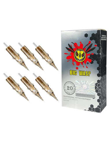 Cartuchos de Agujas de Tatuaje BIGWASP 11RL Redondo 20Pcs
