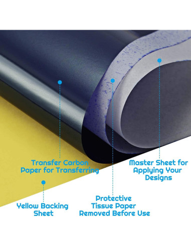 100 Hojas Papel de Transferencia de Tatuaje Audab 21x30 cm