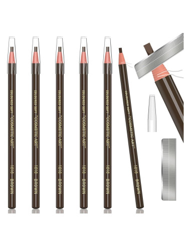 Kit de Maquillaje de Cejas Impermeable Kaiqikaixi 6 Piezas Marrón