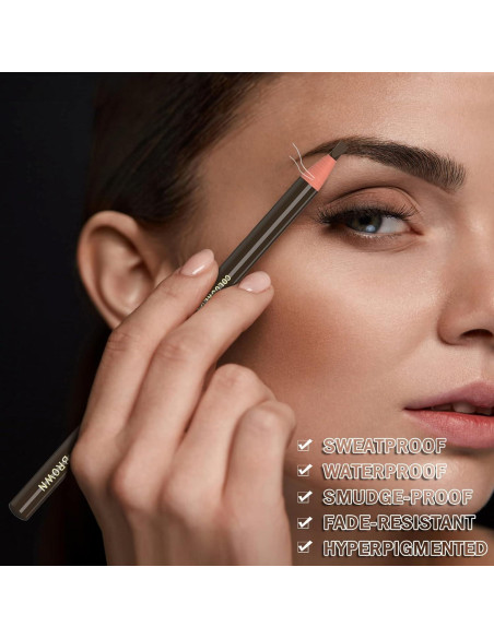 Kit de Maquillaje de Cejas Impermeable Kaiqikaixi 6 Piezas Marrón