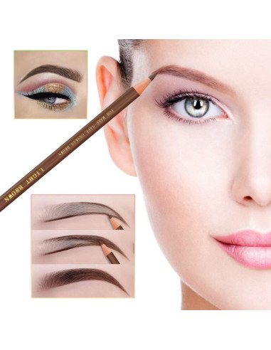 Kit de Maquillaje de Cejas Impermeable Kaiqikaixi 6 Piezas Marrón