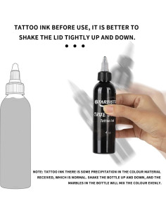 Tinta para Tatuajes Negra Profesional GTARTISTOO 120ml Vegana 2