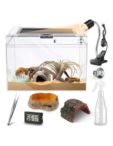 Terrario de PC HELIME 30.5x17.8x22.9 cm para reptiles