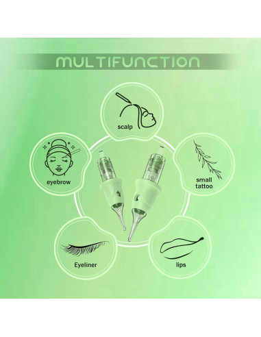 Agujas de Cartucho para Tatuaje POPUPMU 1RL 0.25mm 16Pcs