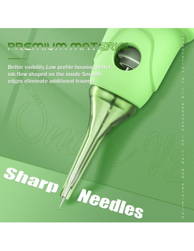 Agujas de Cartucho para Tatuaje POPUPMU 1RL 0.25mm 16Pcs