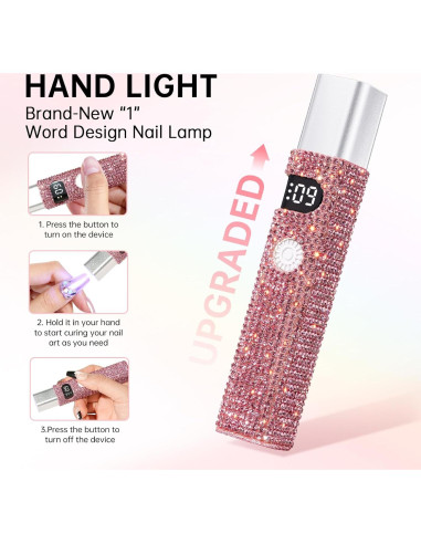 Lámpara LED UV portátil CHRISTINE SHELLY 5X rosa 90g