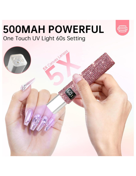 Lámpara LED UV portátil CHRISTINE SHELLY 5X rosa 90g