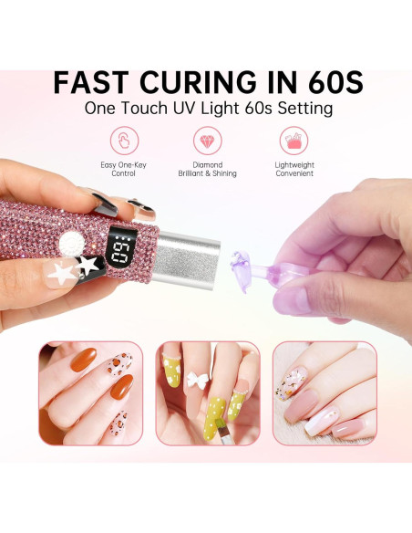 Lámpara LED UV portátil CHRISTINE SHELLY 5X rosa 90g