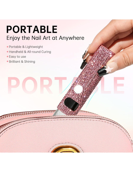 Lámpara LED UV portátil CHRISTINE SHELLY 5X rosa 90g