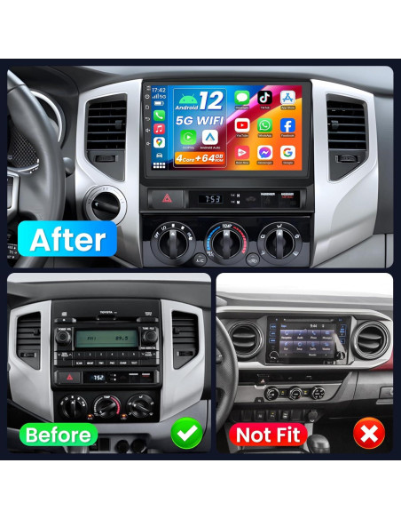 Radio Estéreo Jerqry para Toyota Tacoma 2005-2015 9" HD
