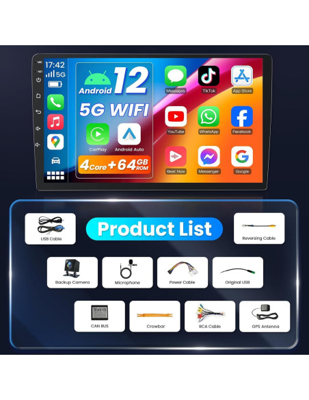 Radio Estéreo Jerqry para Toyota Tacoma 2005-2015 9" HD